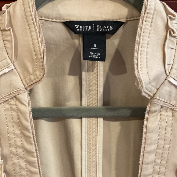 White House Black Market Military style Boho jacket - Picture 2 of 6